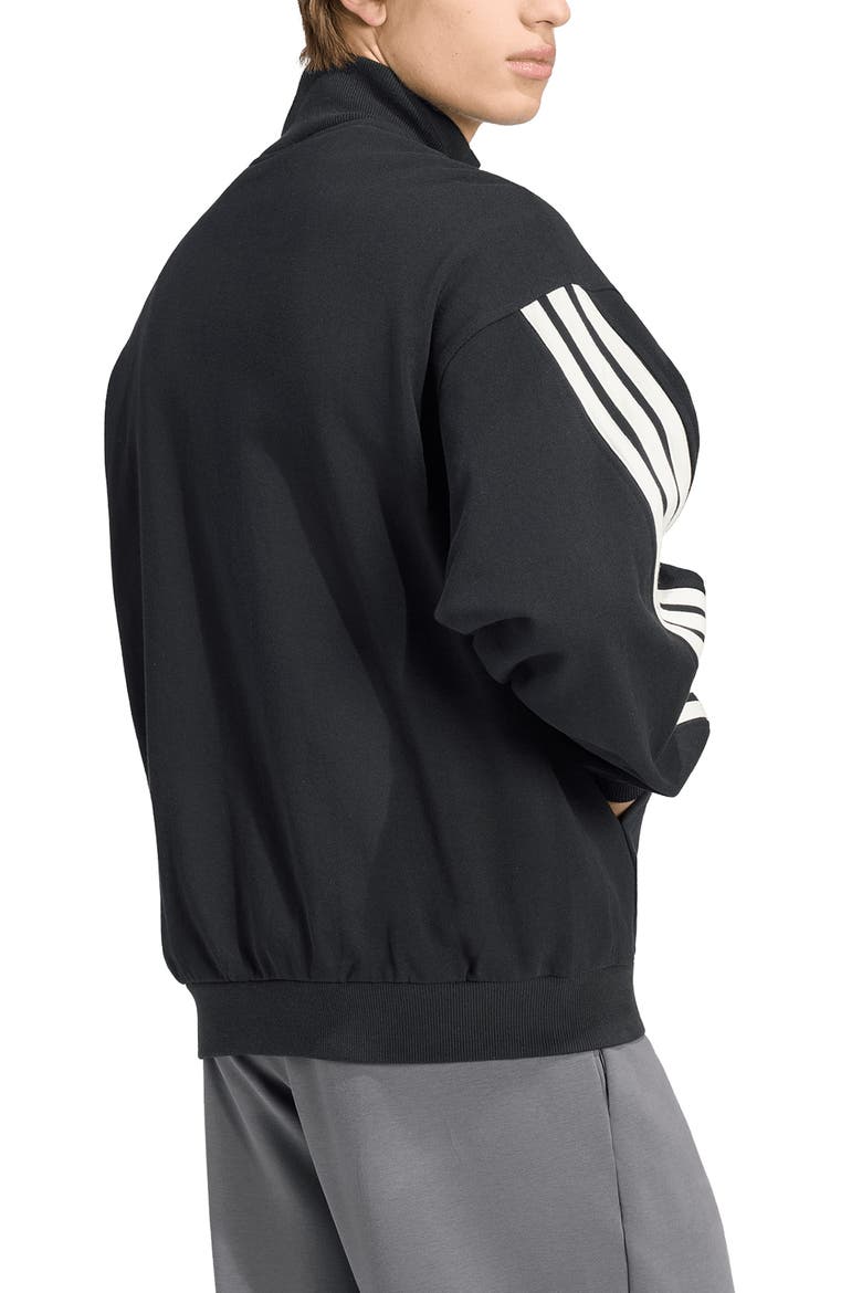 Kit 3-Stripes Track Jacket, Alternate, color, BLACK/ OFF WHITE