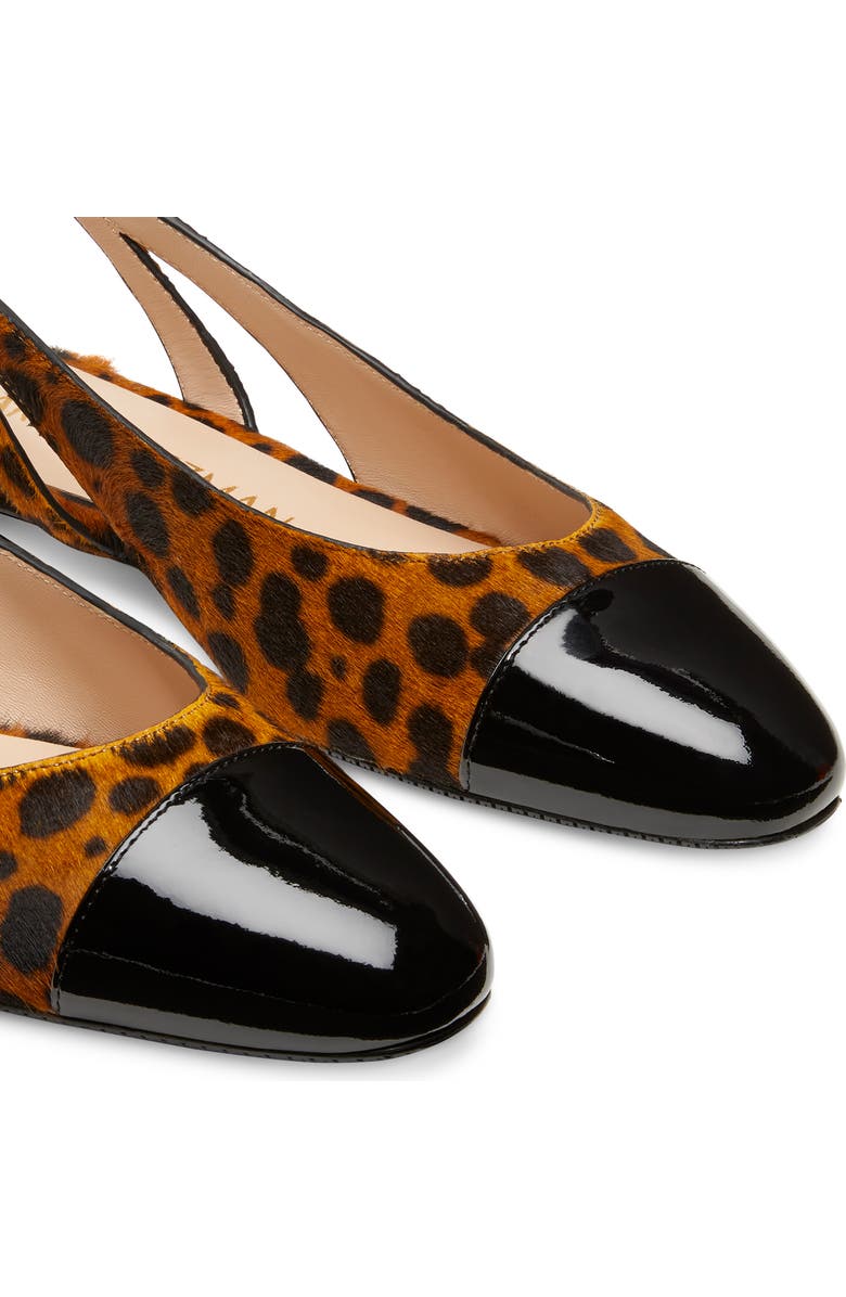 Stuart Weitzman Pearl Genuine Calf Hair Slingback, Alternate, color, Toffee/ Black