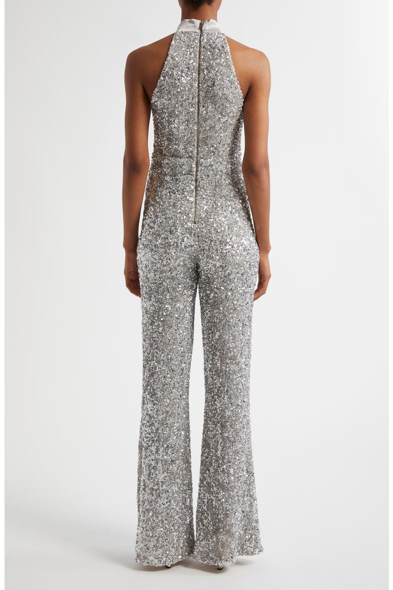 Cataline Sequin Jumpsuit, Alternate, color, SILVER