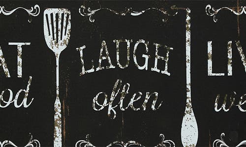 J&v Textiles J And V Textiles Kitchen Floor Mat In Black