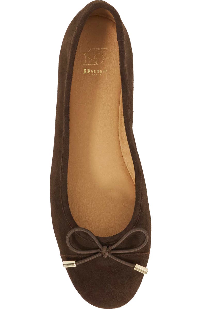 Dune London Highest Cap Toe Ballet Flat, Alternate, color, Brown