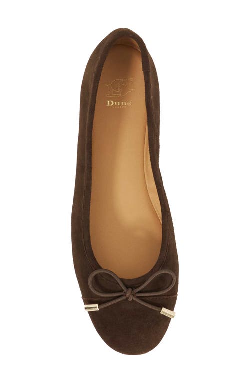 Dune London Highest Cap Toe Ballet Flat In Brown
