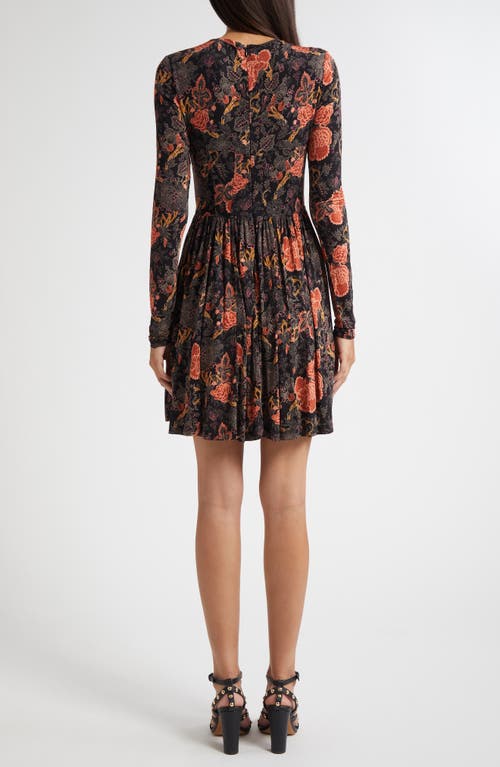 Ulla Johnson Bendetta Floral Print Long Sleeve Minidress In Multi
