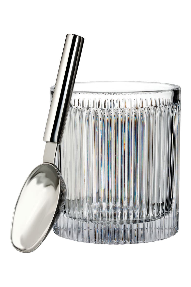 Aras Lead Crystal Ice Bucket & Scoop, Main, color, CRYSTAL