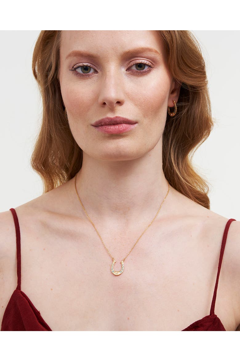 Lucky in Love Necklace, Alternate, color, Gold