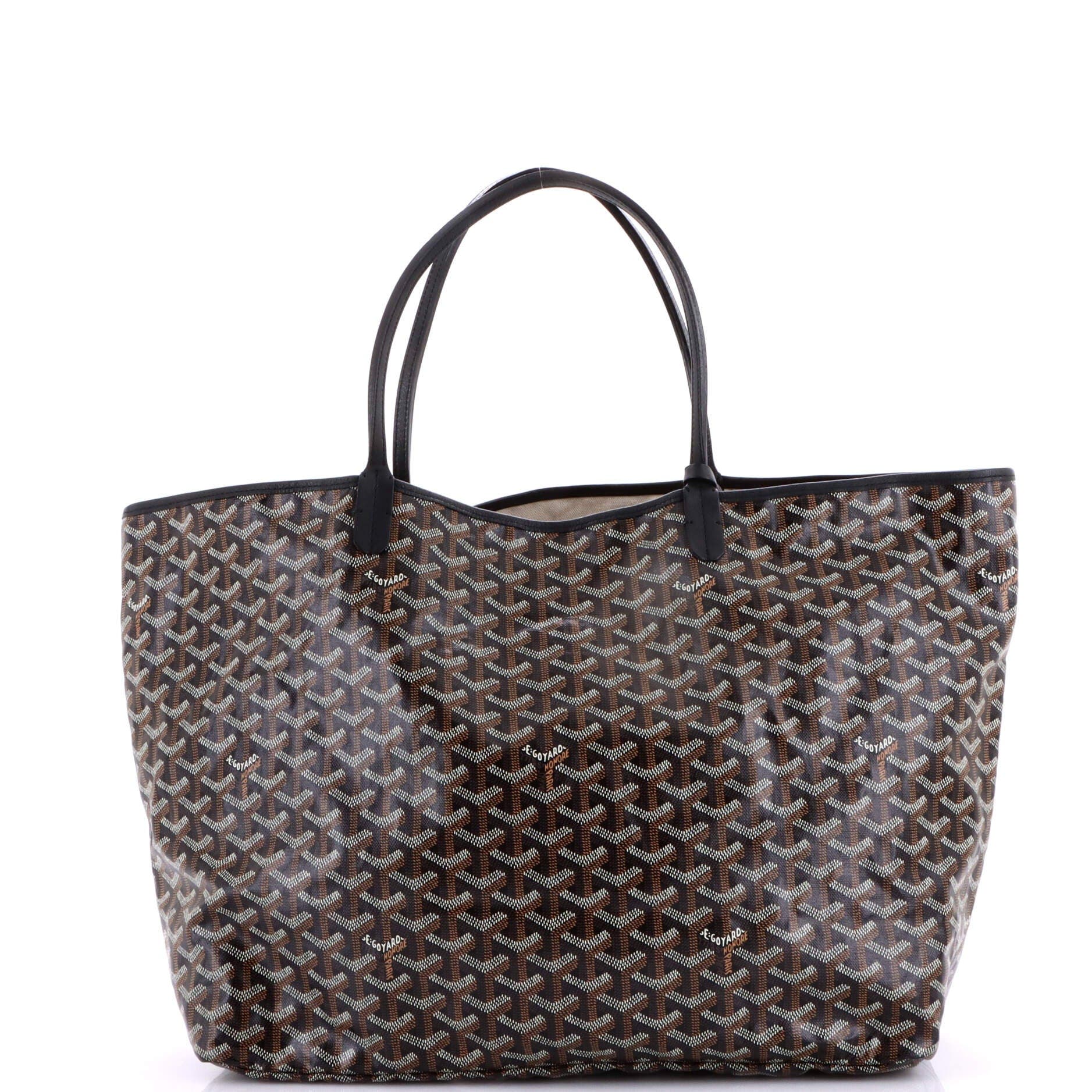 Pre-Owned Goyard Saint Louis Tote Coated Canvas GM, Alternate, color, Black
