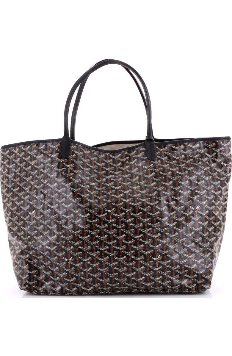 Pre-Owned Goyard Saint Louis Tote Coated Canvas GM, Alternate, color, Black