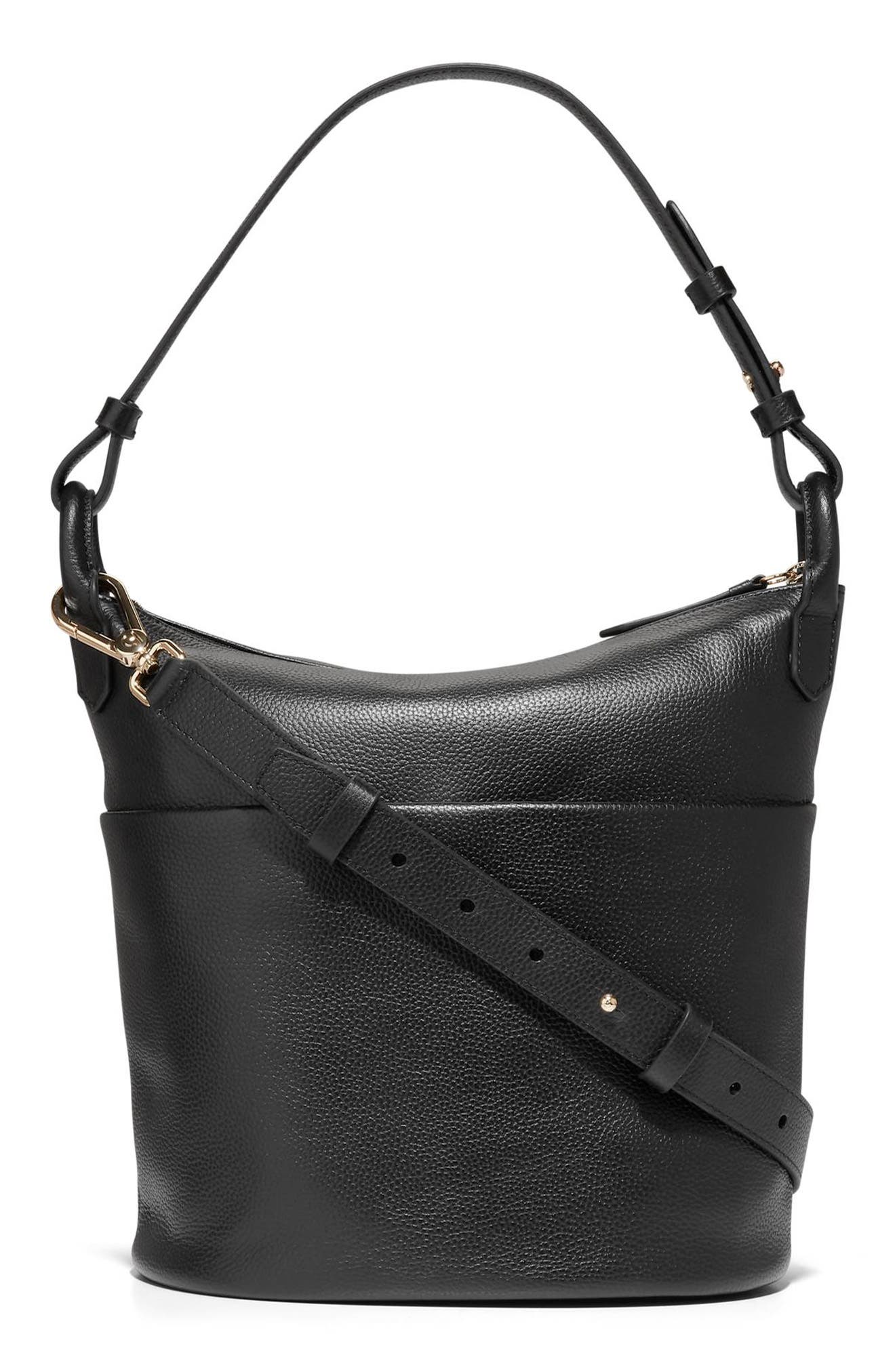 Cole Haan Essential Soft Leather Bucket Bag, Alternate, color, 