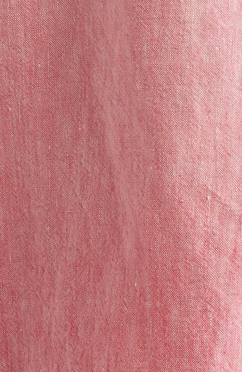 R13 Jesse Linen Carpenter Shorts In Coral Linen Chambray