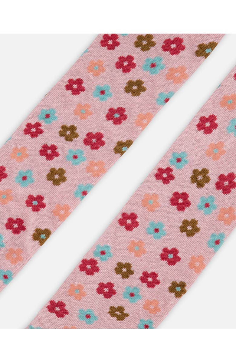 Deux par Deux Knit Tights with Flowers, Alternate, color,