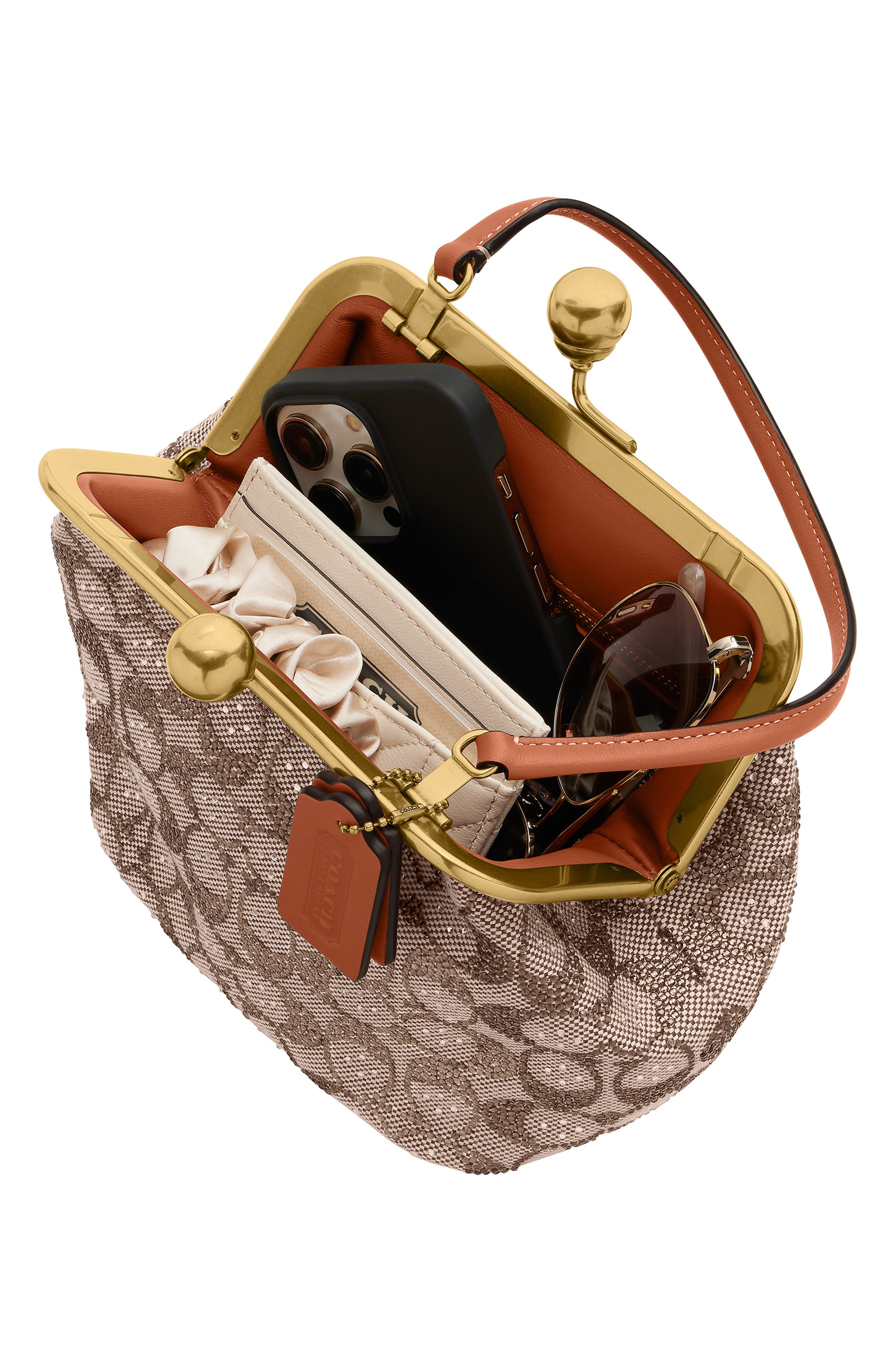 Crystal Signature Jacquard Frame Clutch (Women) | Nordstrom