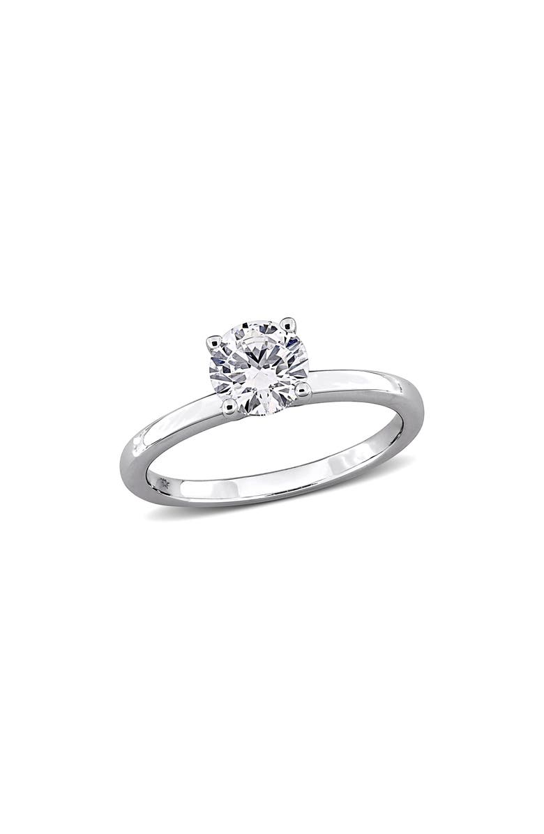 Created Forever 10K White Gold Lab Grown Diamond Solitaire Ring, Main, color, White