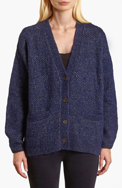 Handknit Basketweave Cardigan