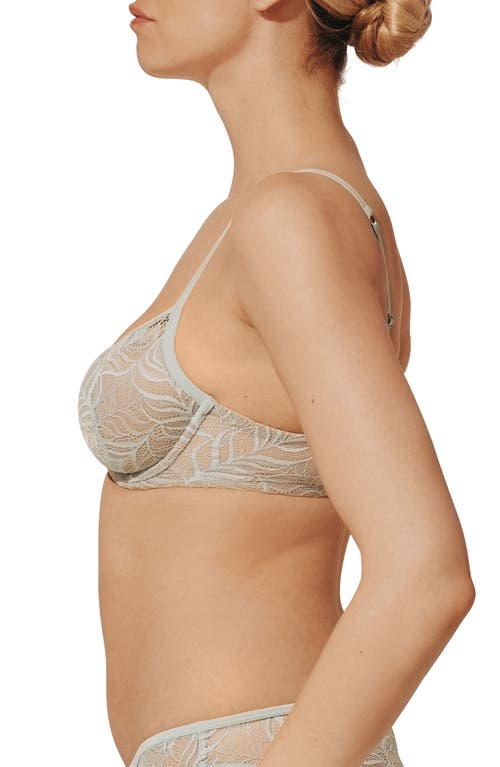 Thirdlove Feather Lace Underwire Demi Bra In Gray