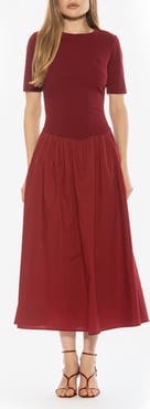 Alexia Admor Rowan Crewneck Midi Dress