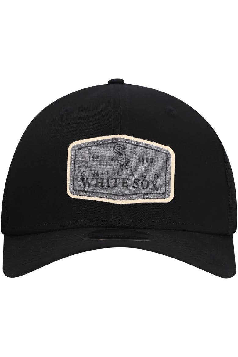 Men's New Era Black Chicago White Sox Labeled 9SEVENTY Stretch-Snap Adjustable Hat, Alternate, color, Black