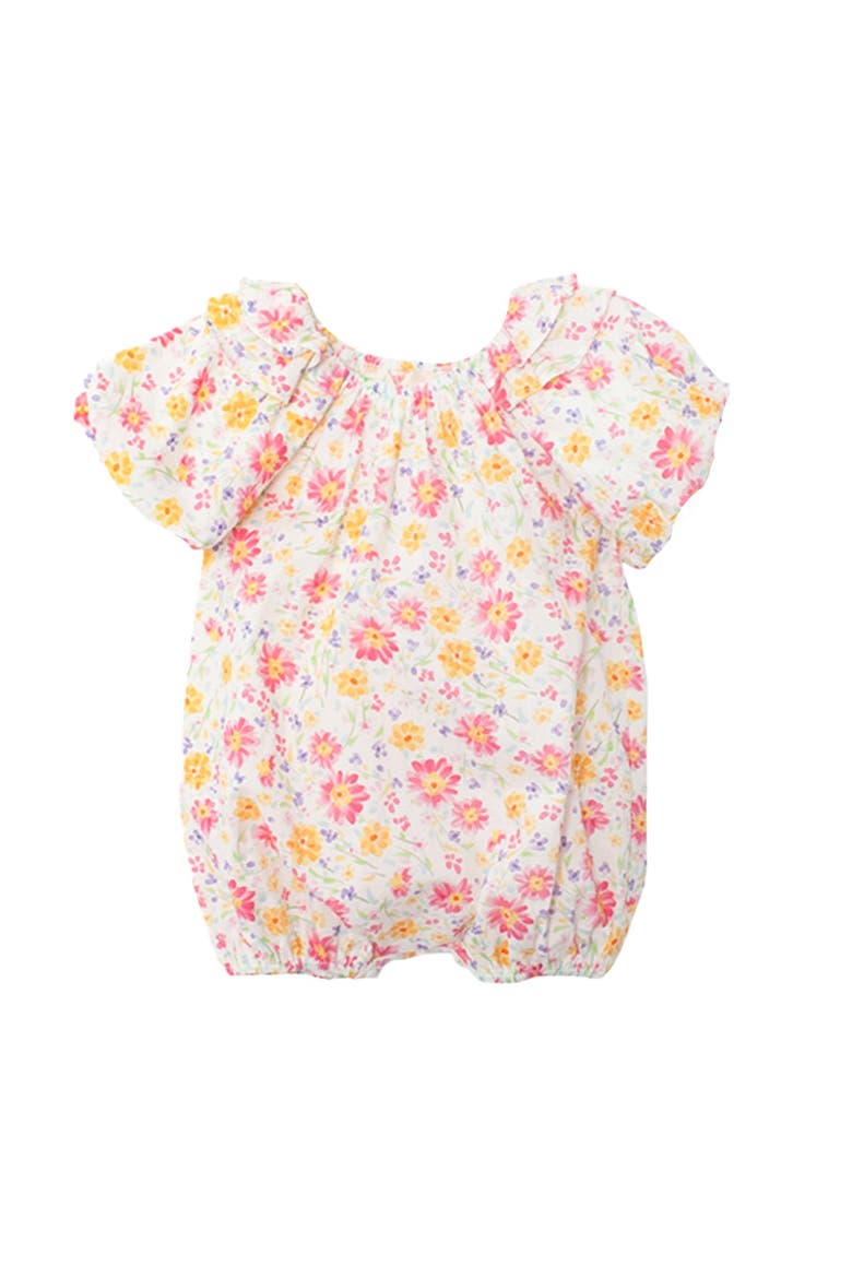 Petal Party Short Bubble Sleeve Romper, Main, color, Pink