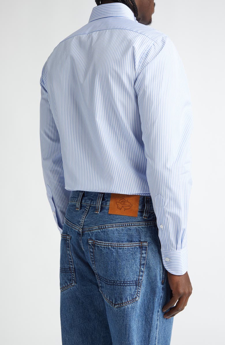 Drake's Bengal Stripe Cotton Button-Up Shirt, Alternate, color, 