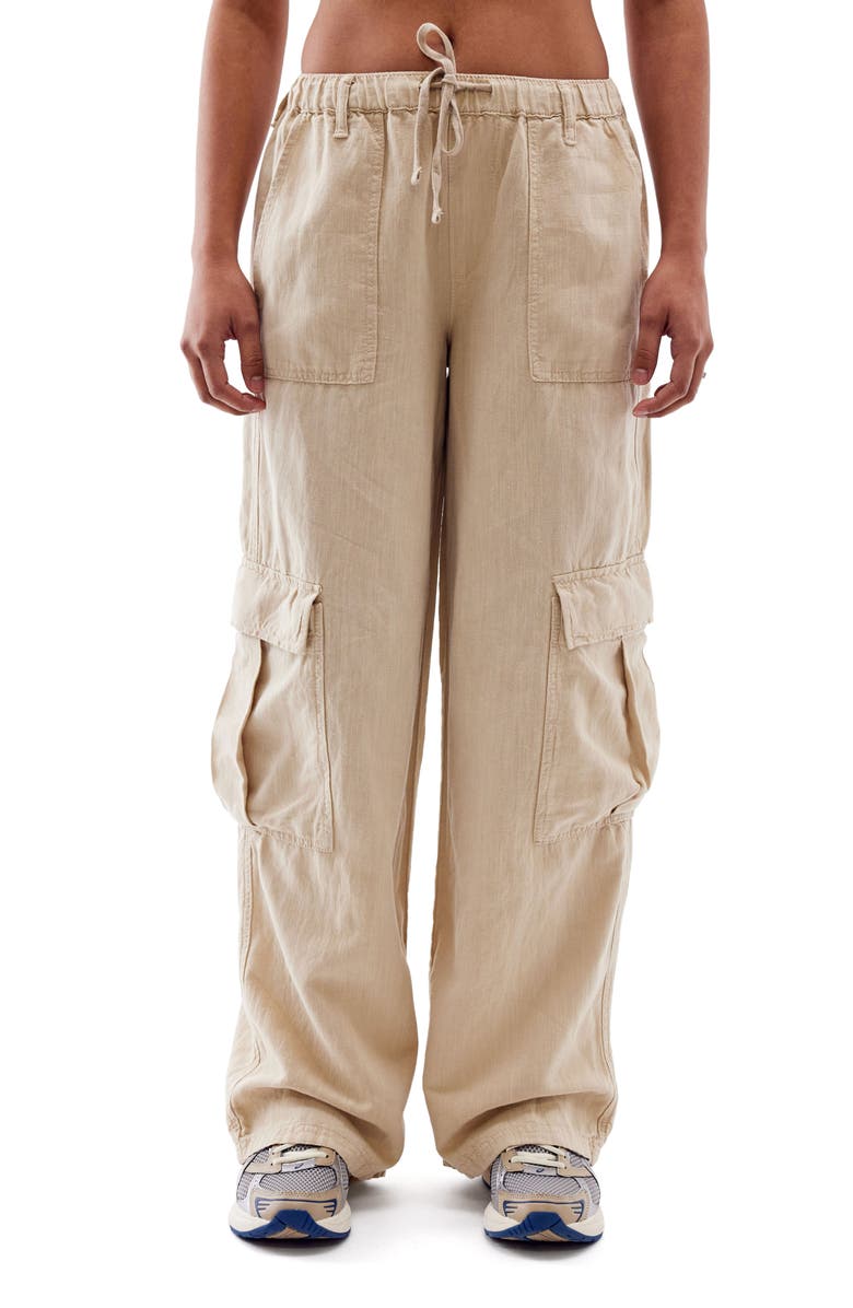 BDG Urban Outfitters Luca Cotton & Linen Cargo Pants, Main, color,