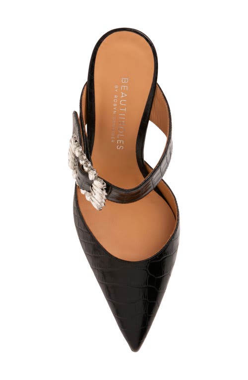 Beautiisoles Georgina Pointed Toe Mule In Black