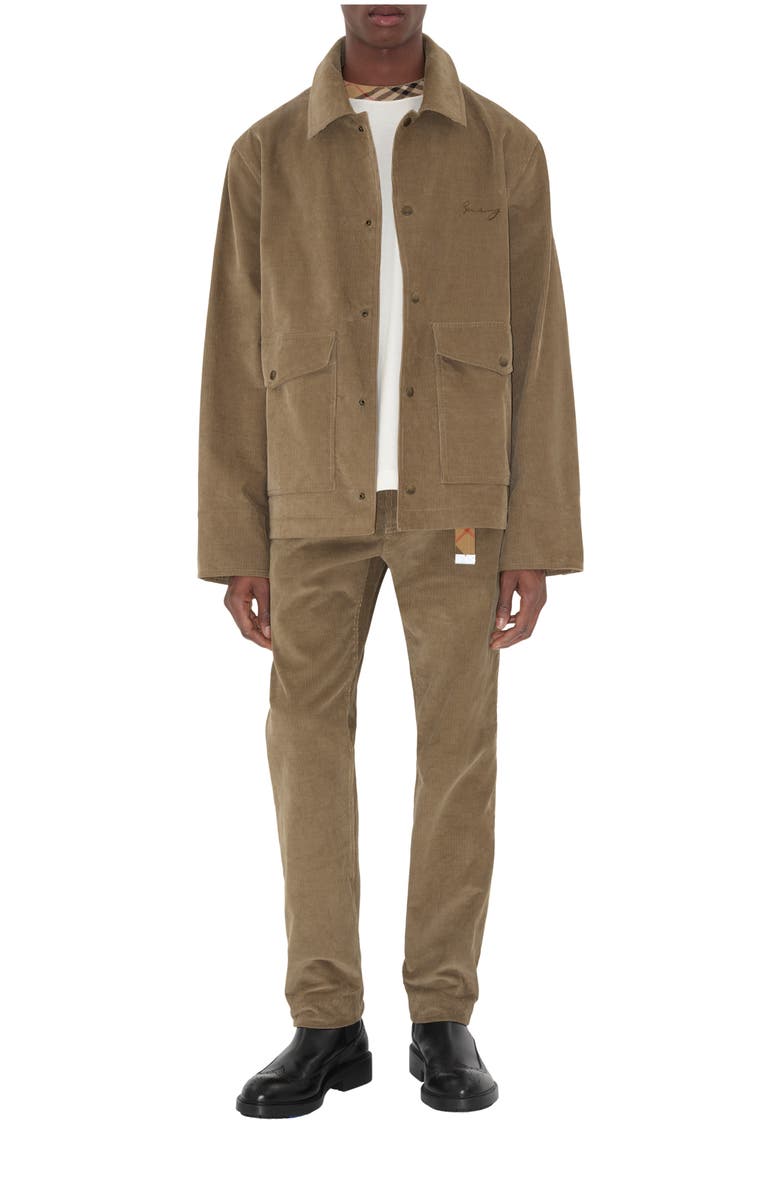 Burberry Corduroy Trousers, Main, color, Puddle Beige