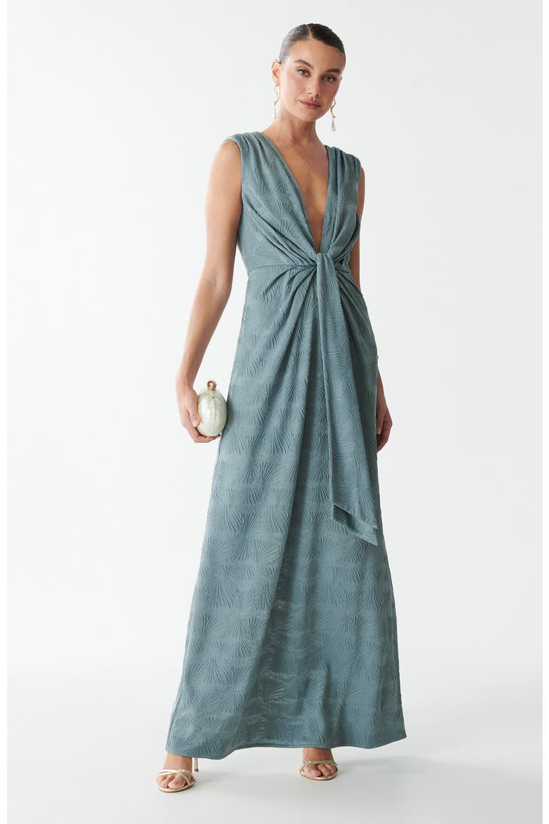 Gisella Maxi Dress, Alternate, color, Teal Palms