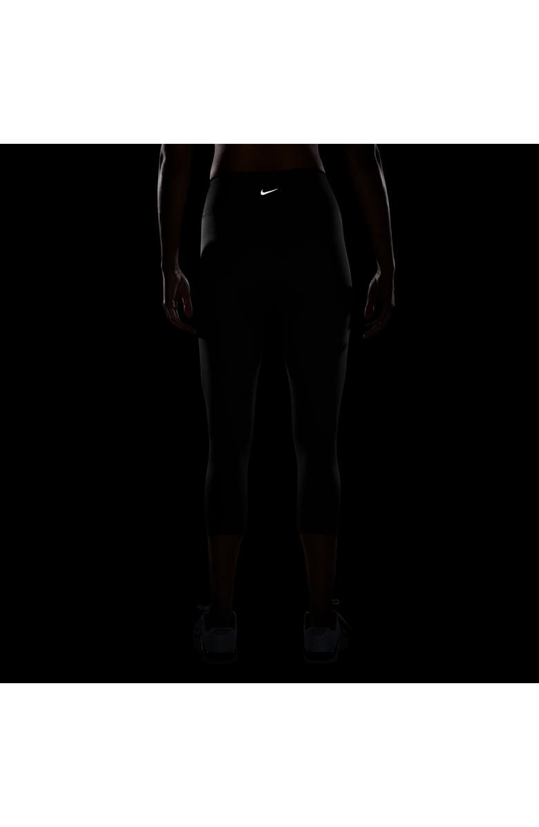 Nike Dri-FIT One High Waist Crop Leggings, Alternate, color, Black/ Black