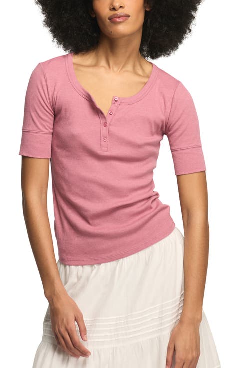 Rib Henley Top