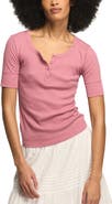 Lucky Brand Rib Henley Top