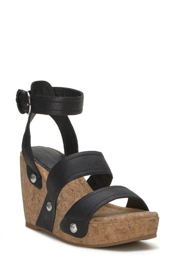 LUCKY BRAND LUCKY BRAND VALINTINA ANKLE STRAP PLATFORM WEDGE SANDAL 