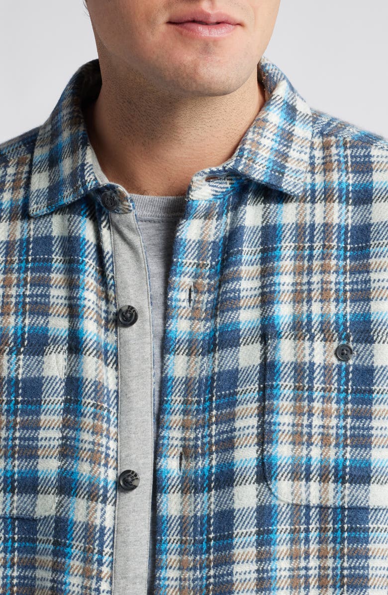 johnnie-O Opry Plaid Brushed Twill Shirt Jacket, Alternate, color, 
