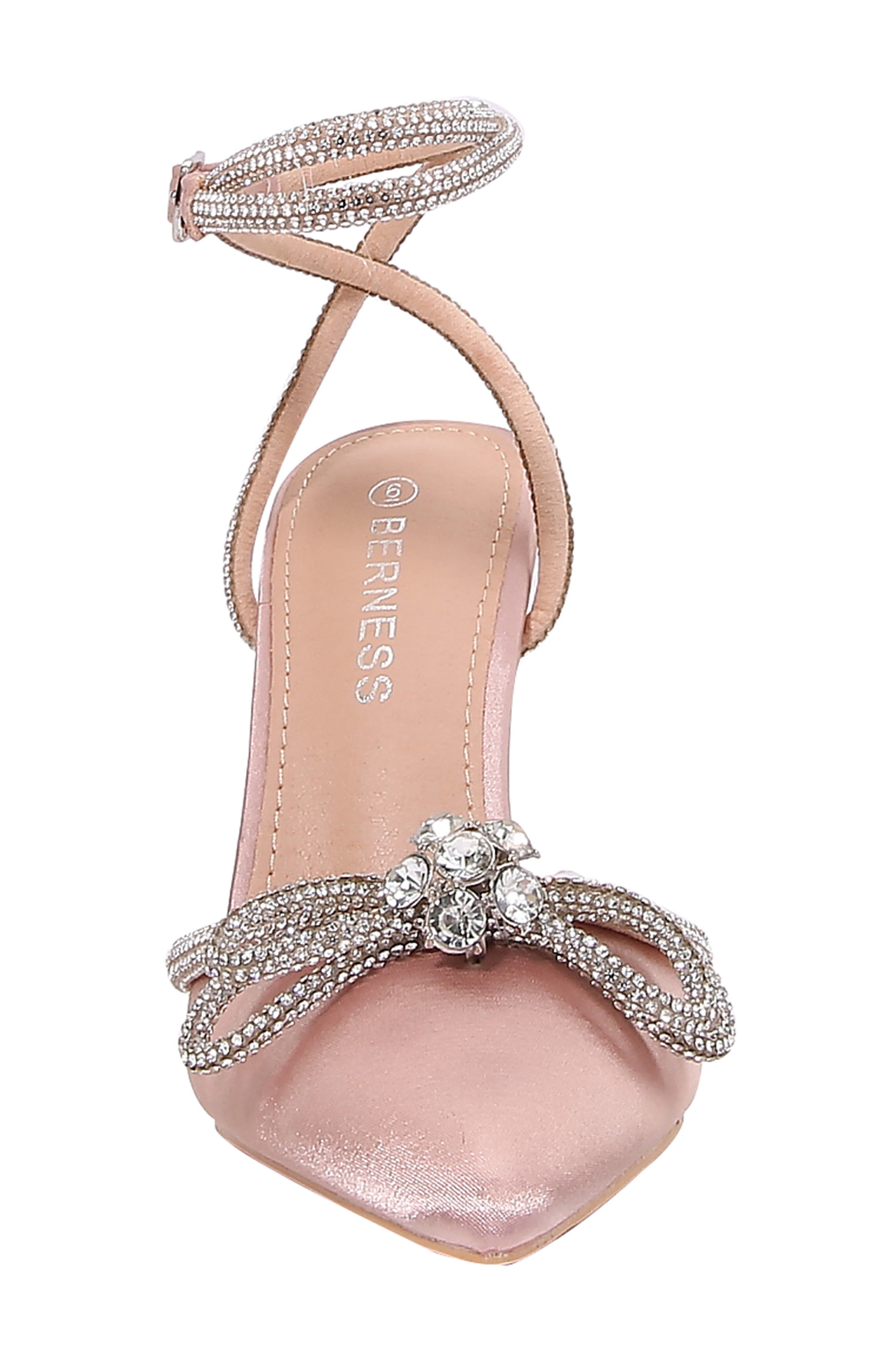 Paris Satin Ankle Strap Pump, Alternate, color, BEIGE
