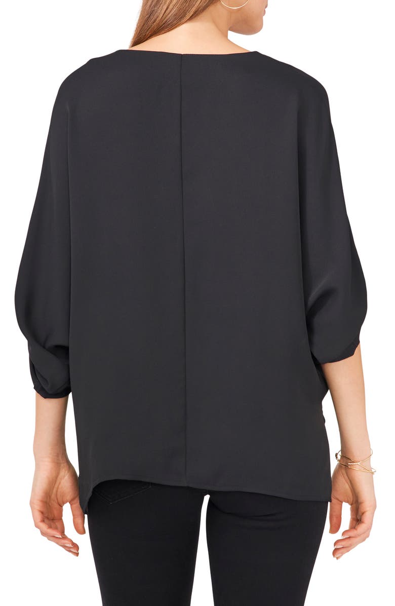 Vince Camuto Roll Tab Sleeve Tunic Top, Alternate, color, 