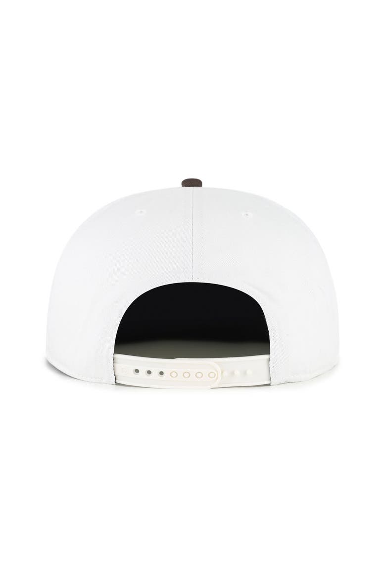 Men's '47 White/Brown San Diego Padres Script Stack Relaxed Captain Snapback, Alternate, color, White