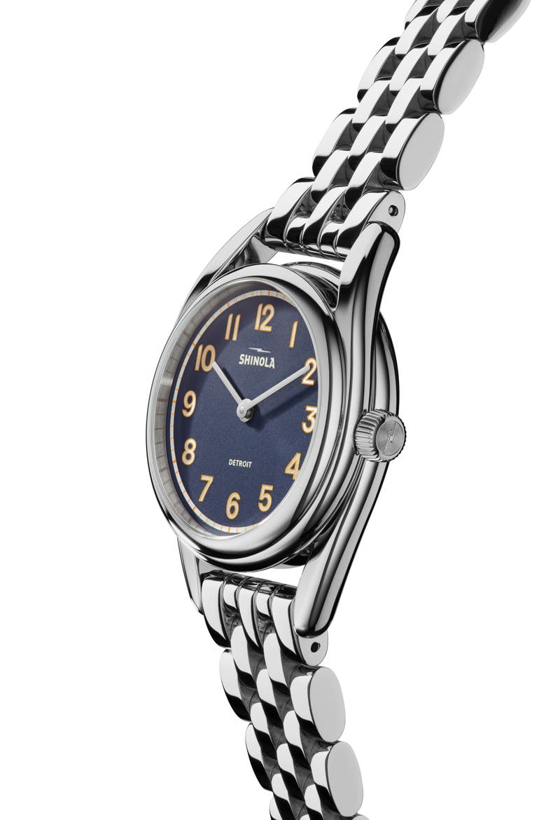 Derby Bracelet Watch, 30.5mm, Alternate, color, BLUE/ SILVER