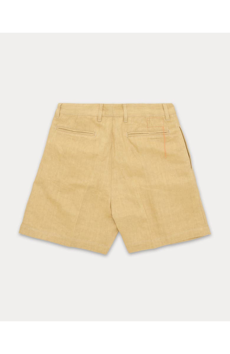 Fortela NY Pleated Linen Bermuda Shorts, Alternate, color, Camel