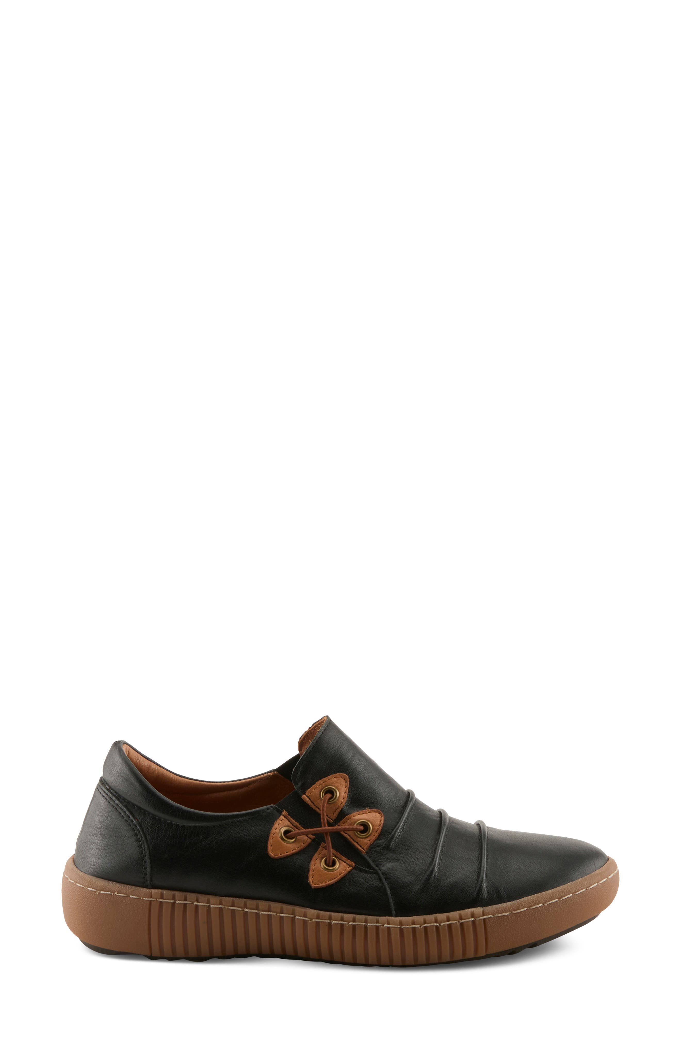 Tavi Leather Slip On Sneaker, Alternate, color, BLACK