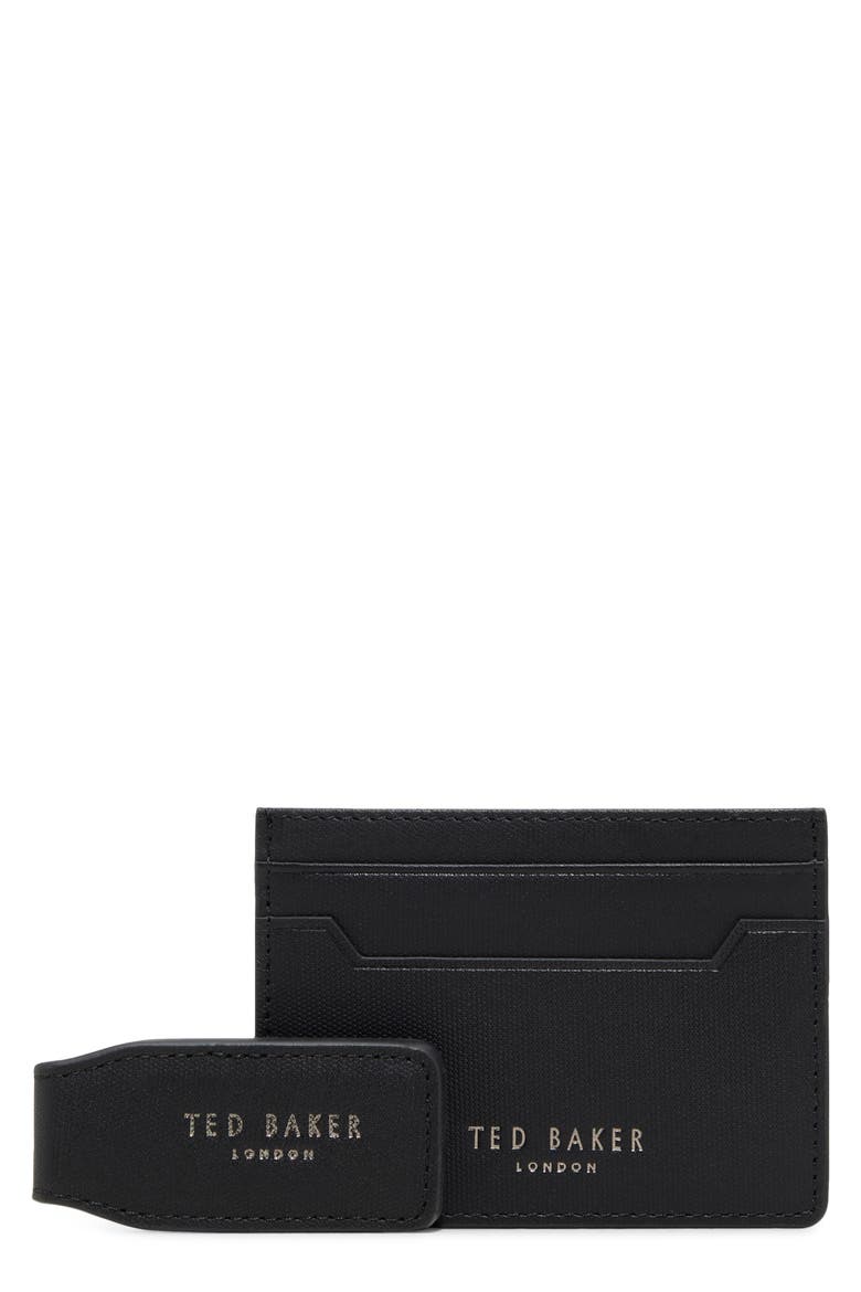 Chedworth Leather Card Case, Main, color, BLACK