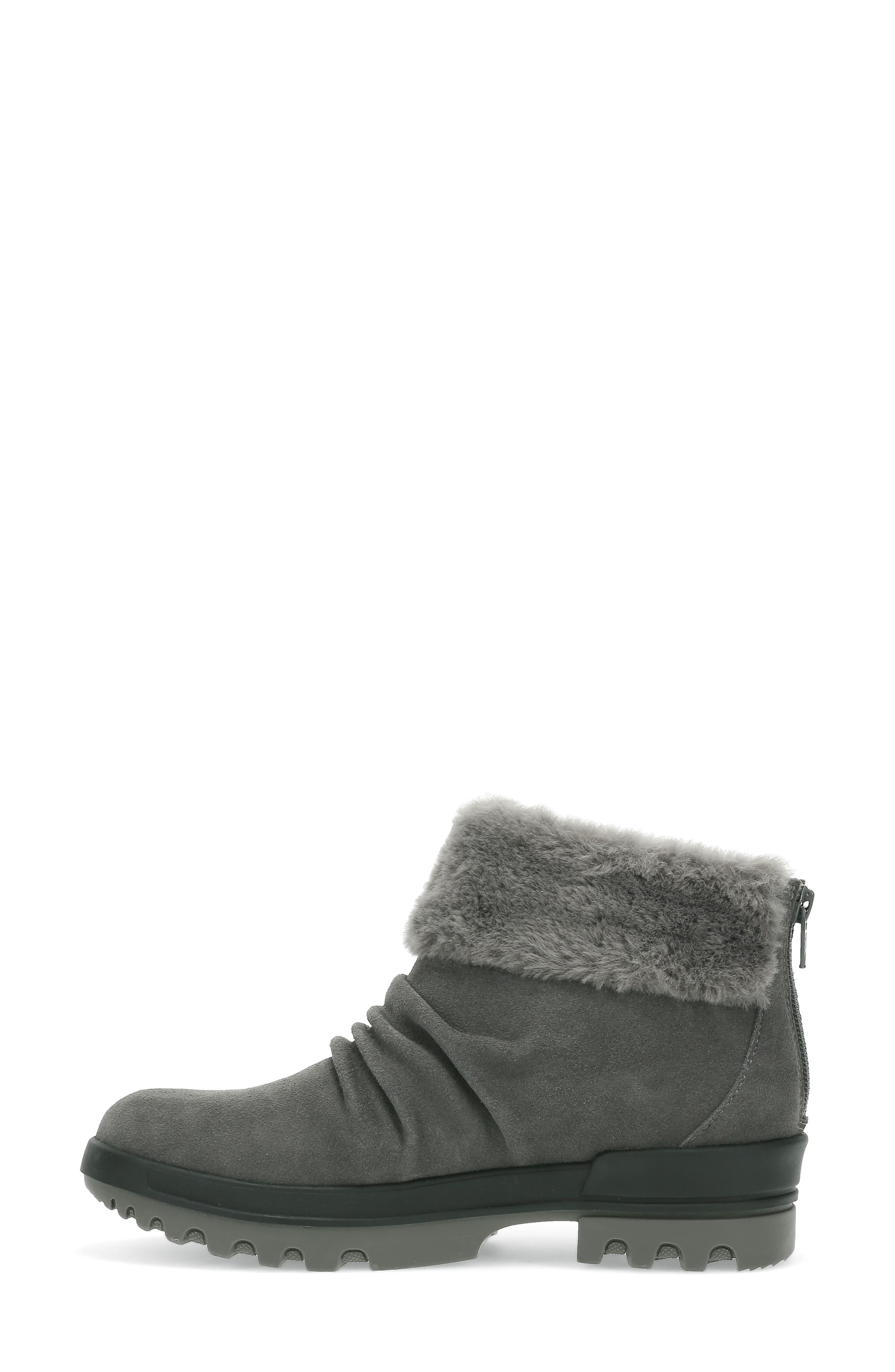 Nuri Faux Fur Trim Cold Weather Bootie, Alternate, color, DARK GREY