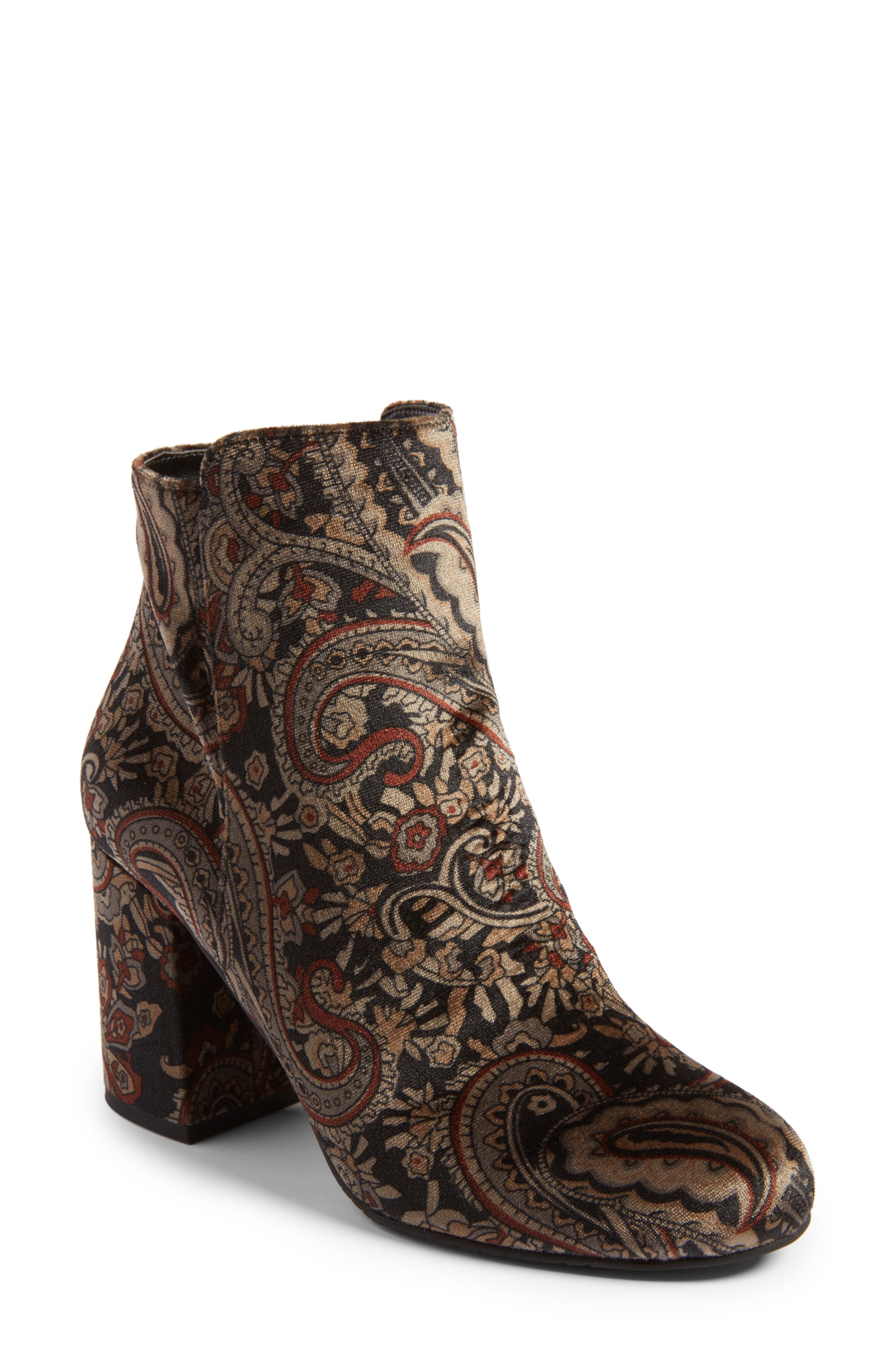 BP. Kolo Paisley Velvet Bootie, Main, color, 