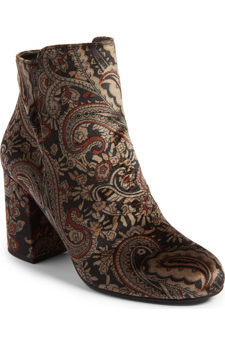 BP. Kolo Paisley Velvet Bootie, Main, color,