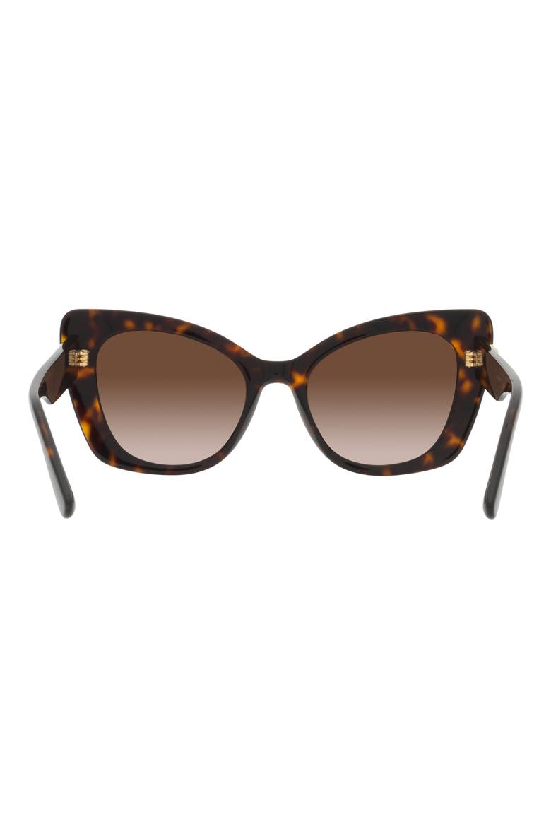 53mm Gradient Butterfly Sunglasses, Alternate, color, HAVANA