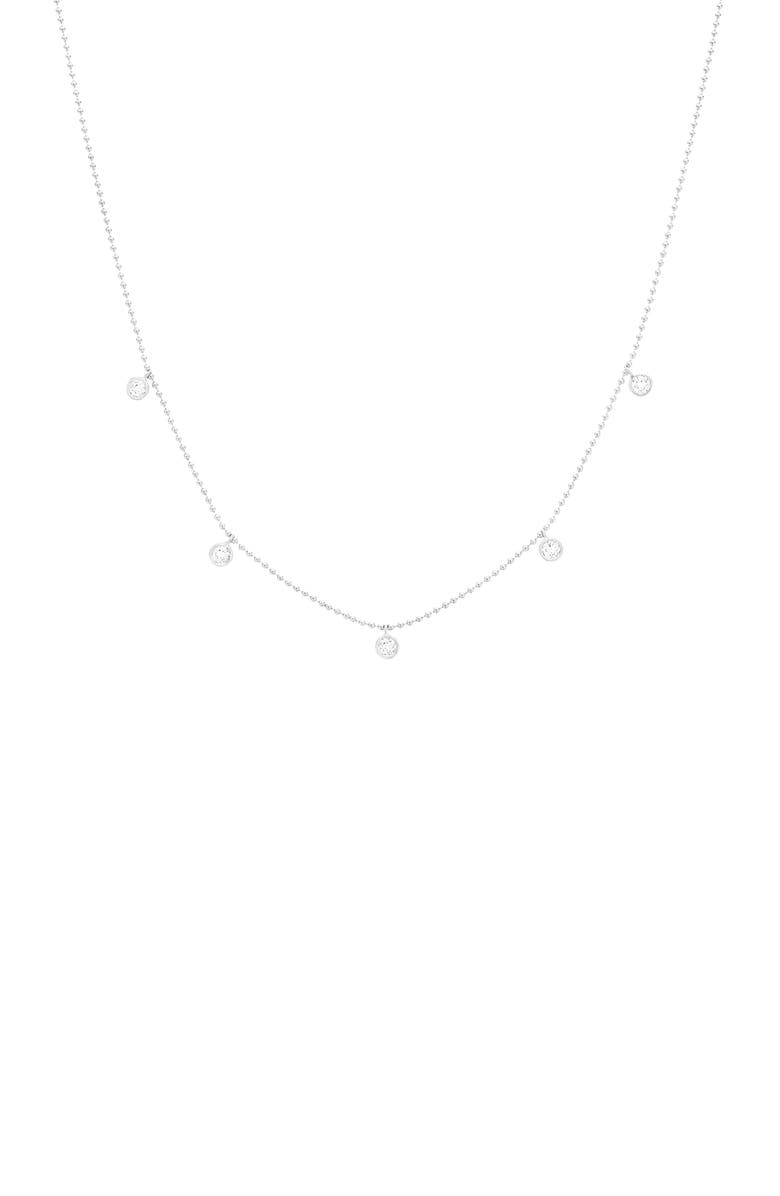 Bearfruit Jewelry Sterling Silver 18k Gold Plated Callie Necklace Dainty Trendy Minimal, Main, color, Silver