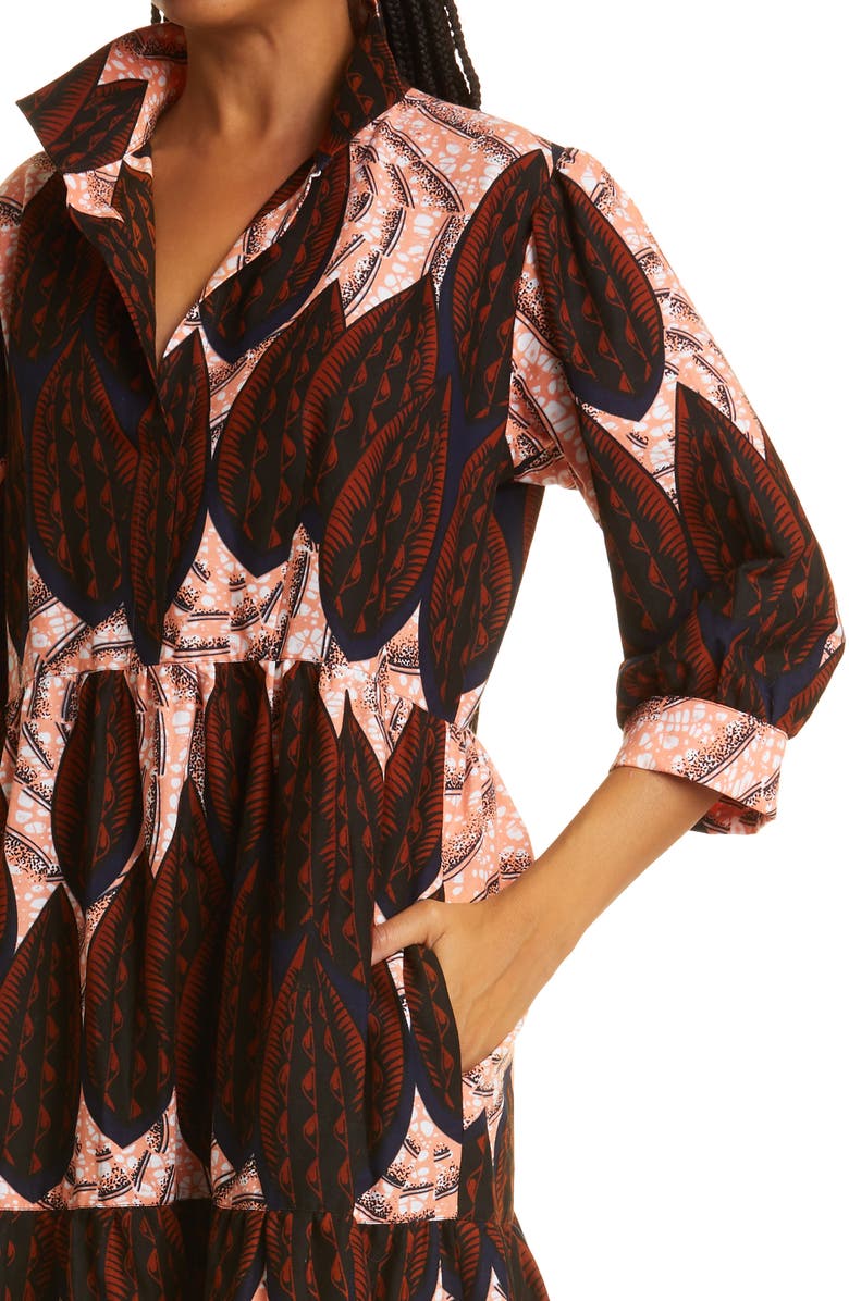 The Oula Company Mixed Print Cotton Dress, Alternate, color,
