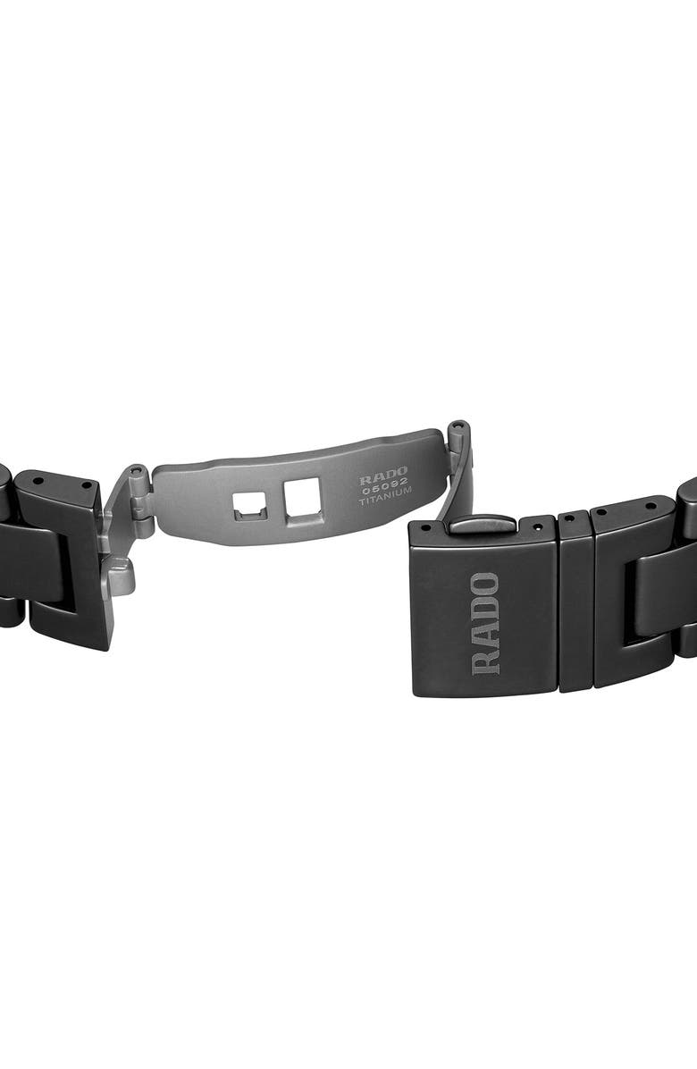 RADO Captain Cook High Tech Ceramic Skeleton Bracelet Watch, 43mm, Alternate, color, Black