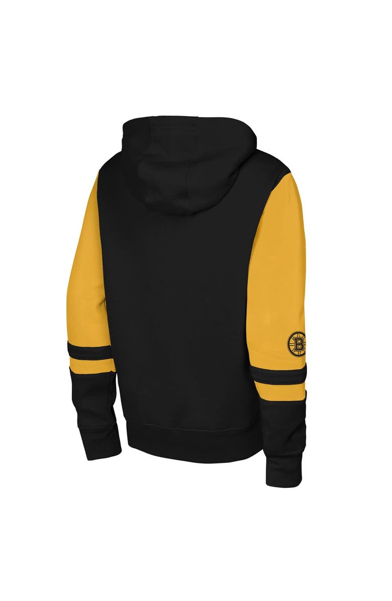 Outerstuff Youth Black Boston Bruins Face Off Full-Zip Hoodie, Alternate, color, Black