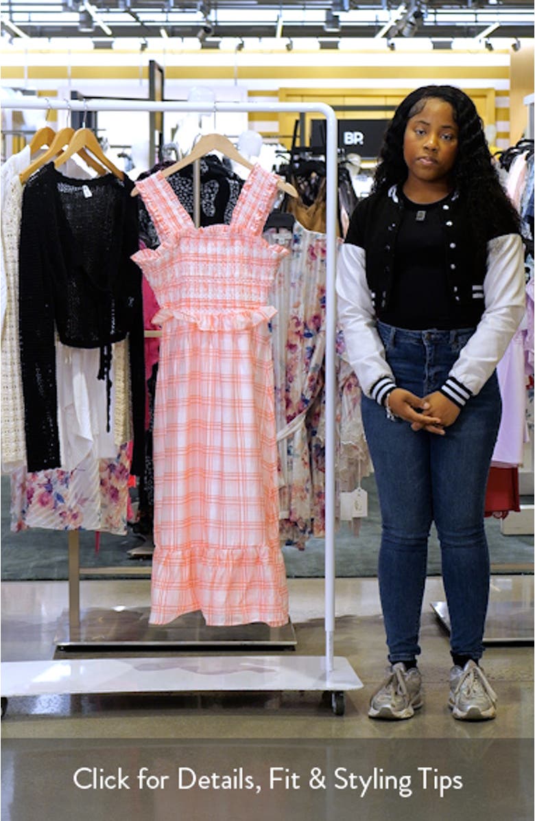 Plaid Ruffle Midi Dress, sales video thumbnail