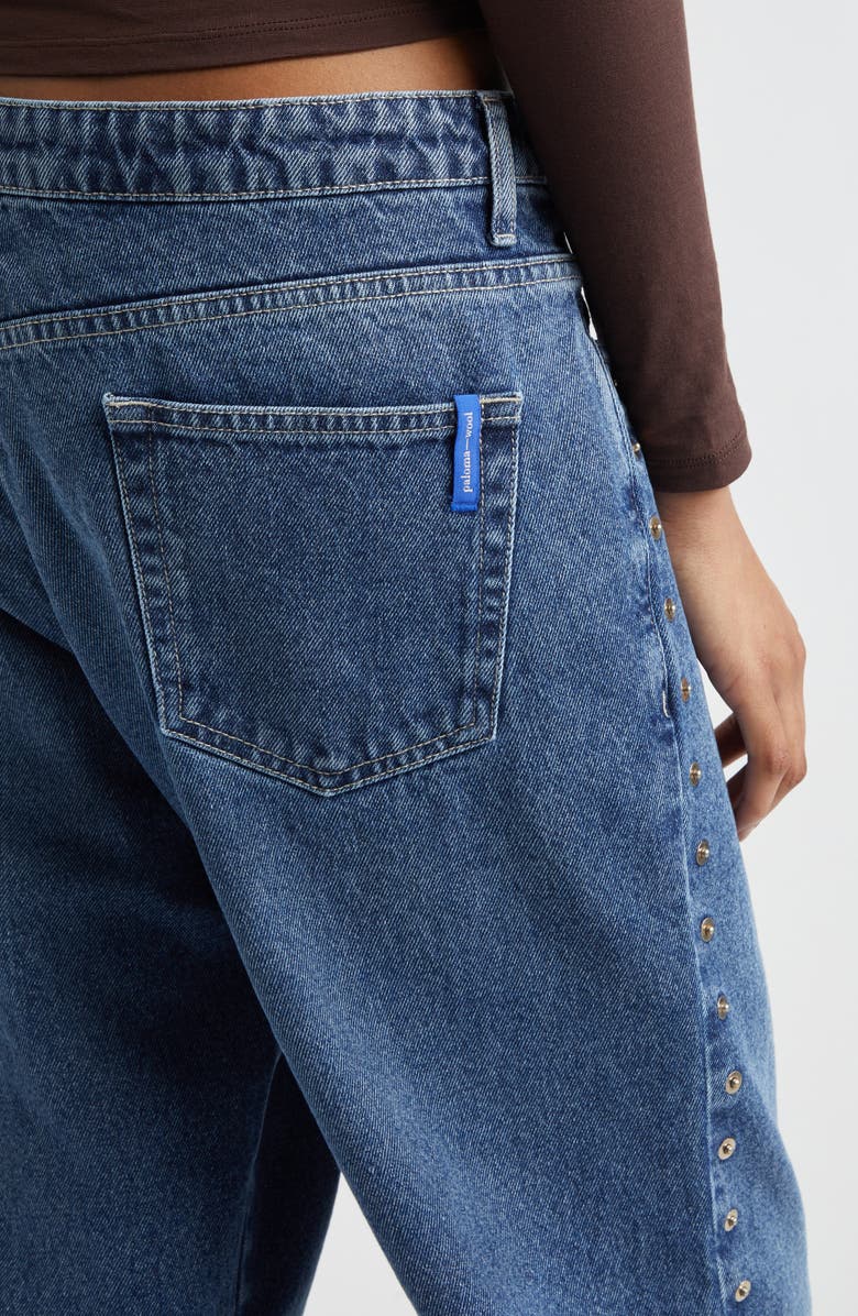 Paloma Wool Crowd Rivet Studded Boyfriend Jeans, Alternate, color, Denim