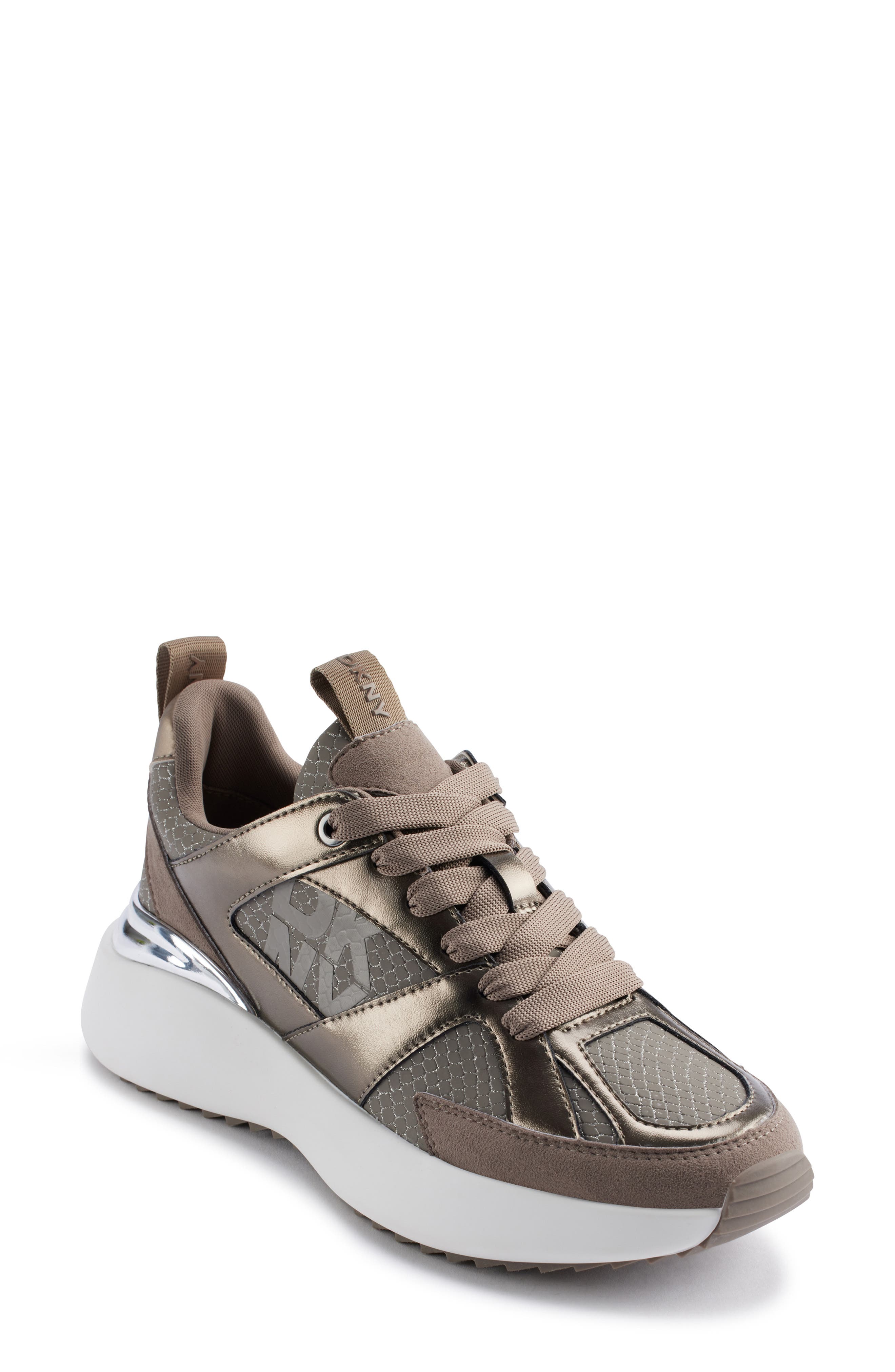 DKNY Zofi Platform Wedge Sneaker, Main, color, Ash