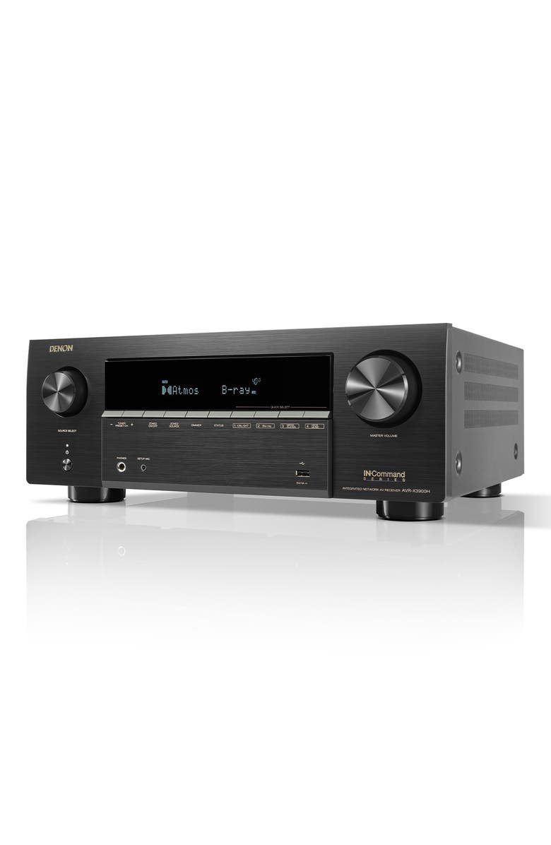 Denon AVR-X3900H 9.4 Channel 8K Home Theater Receiver with Dolby Atmos & HEOS Built-In, Alternate, color, Black